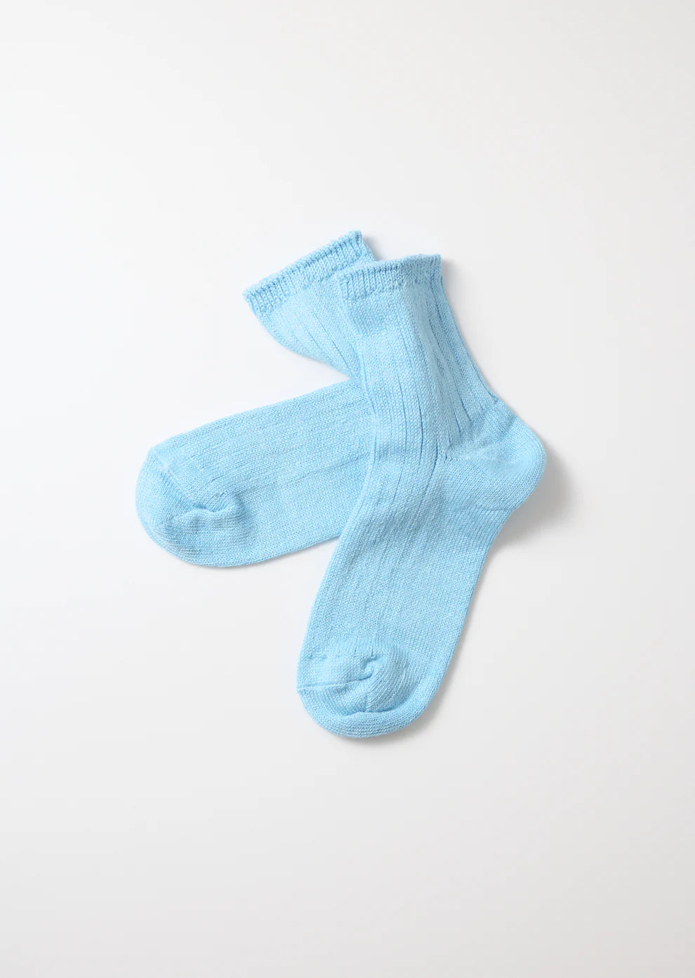 Linen Cotton Ribbed Ankle Socks
