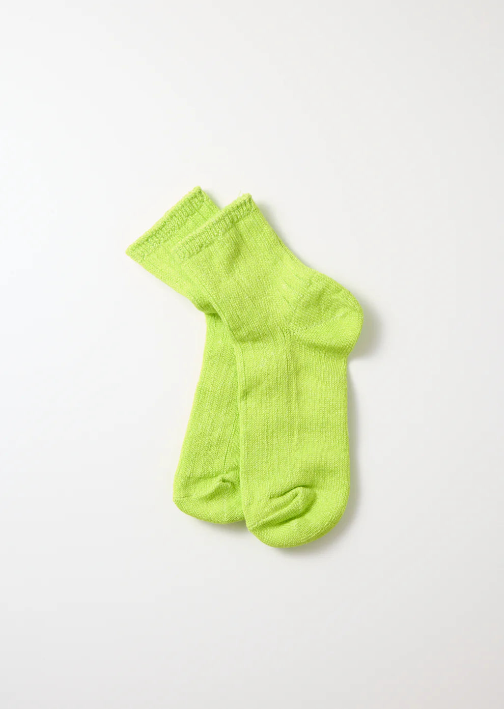 Linen Cotton Ribbed Ankle Socks