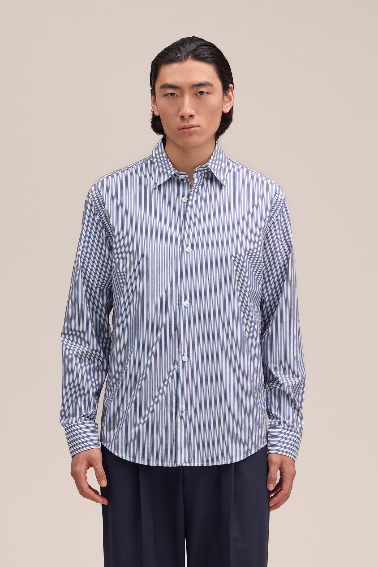 Freddy PKT - Smooth Cotton Shirt - Sea Stripe