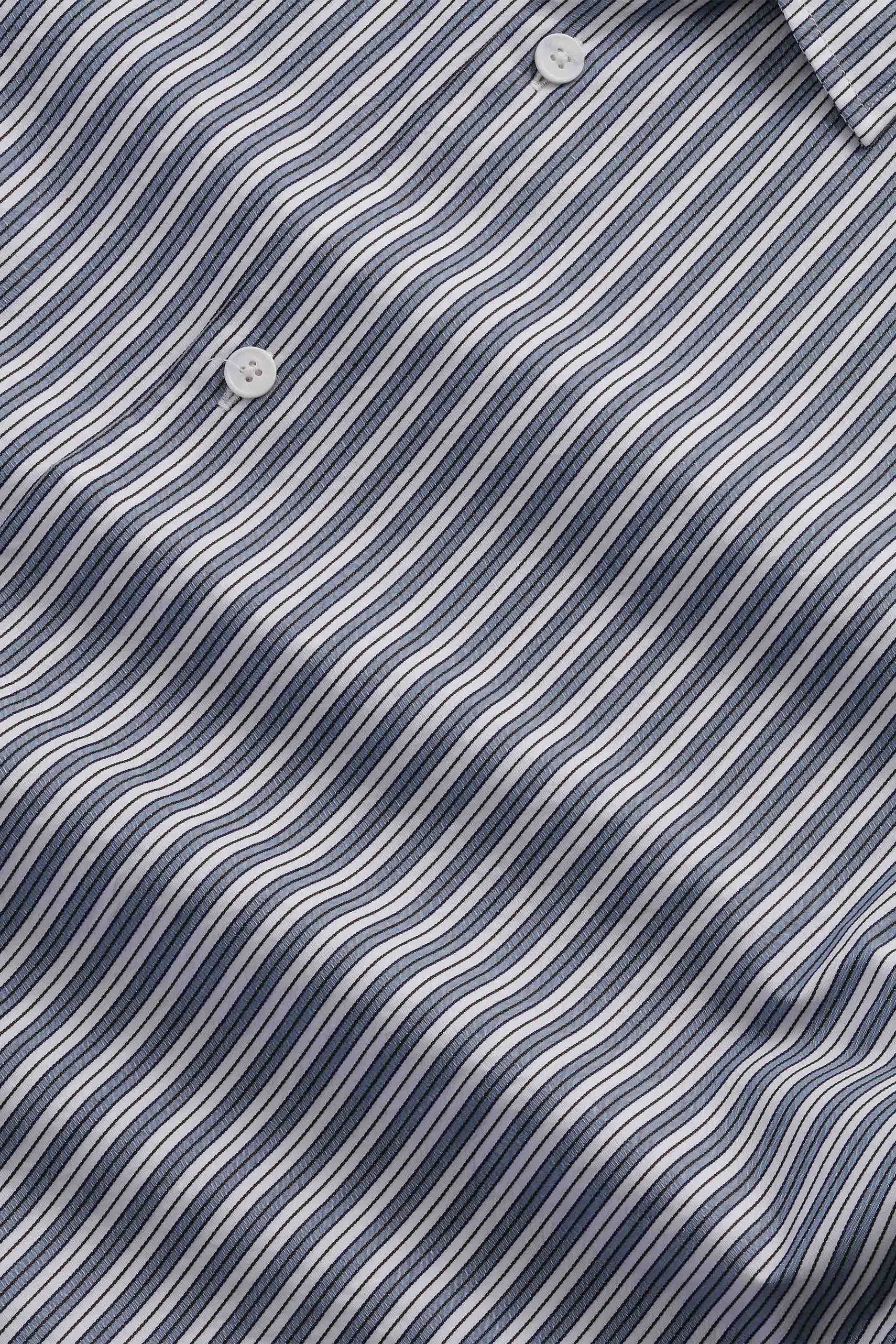 Freddy PKT - Smooth Cotton Shirt - Sea Stripe