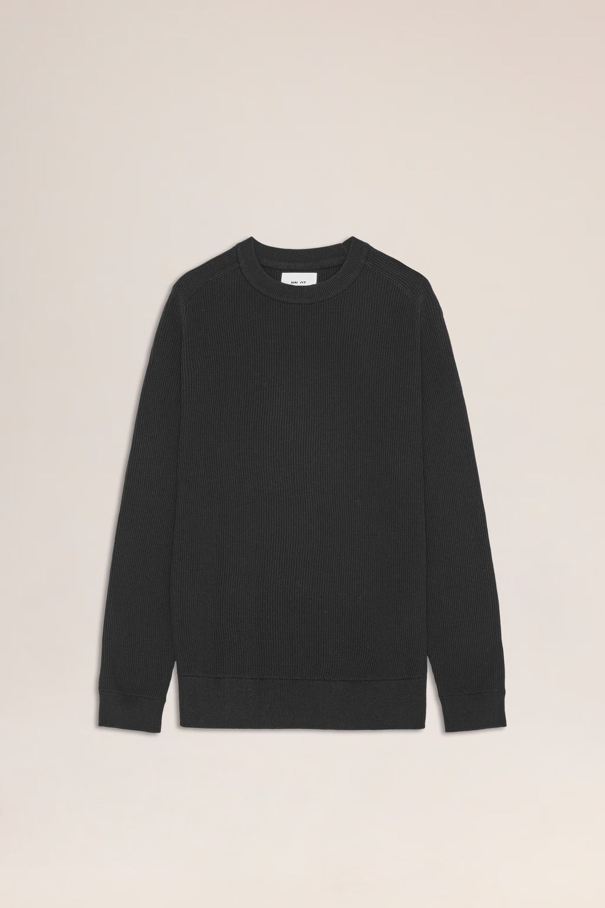 Kevin Ribbed Organic Cotton Sweater - Black