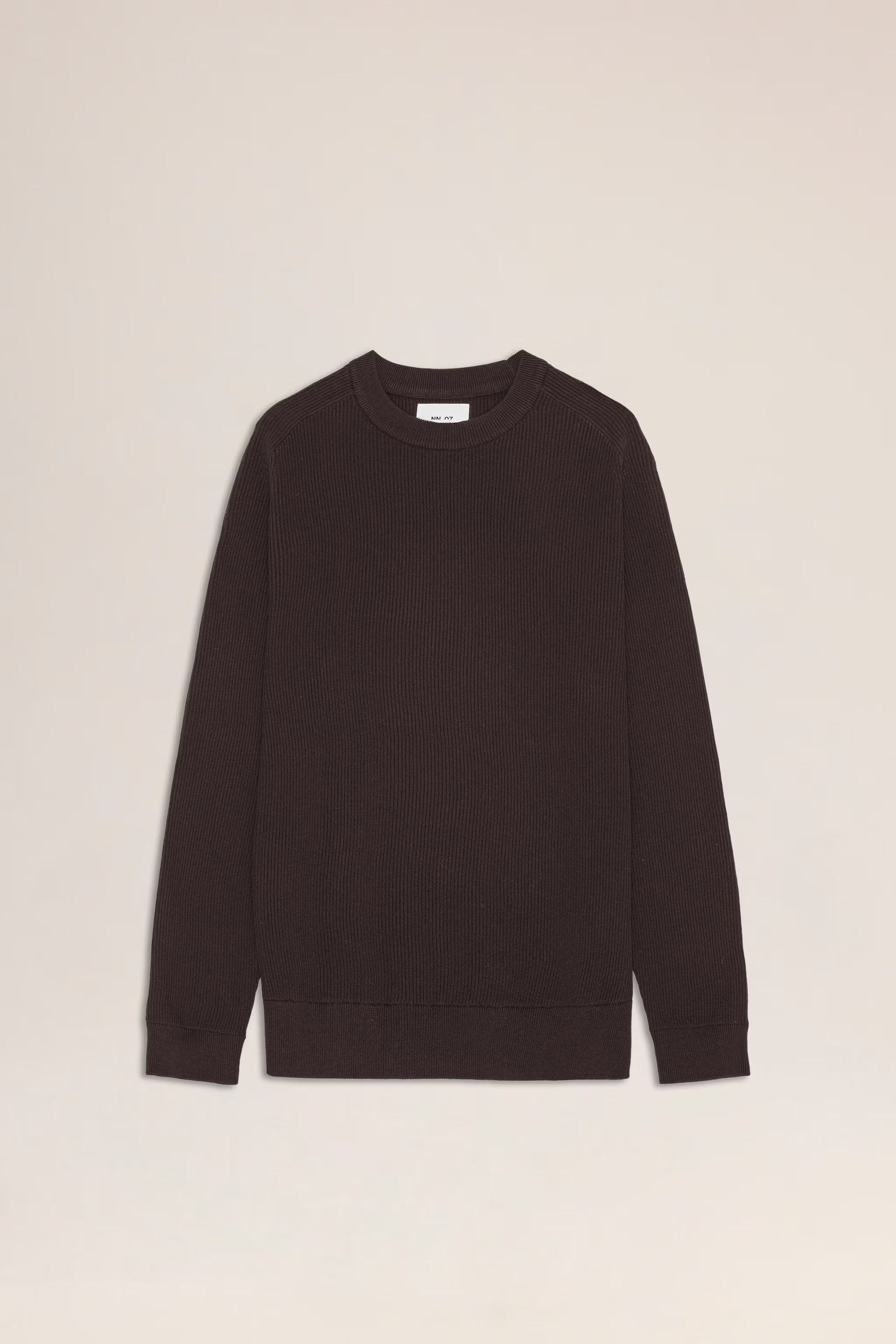Kevin Ribbed Organic Cotton Sweater - Deep Truffle