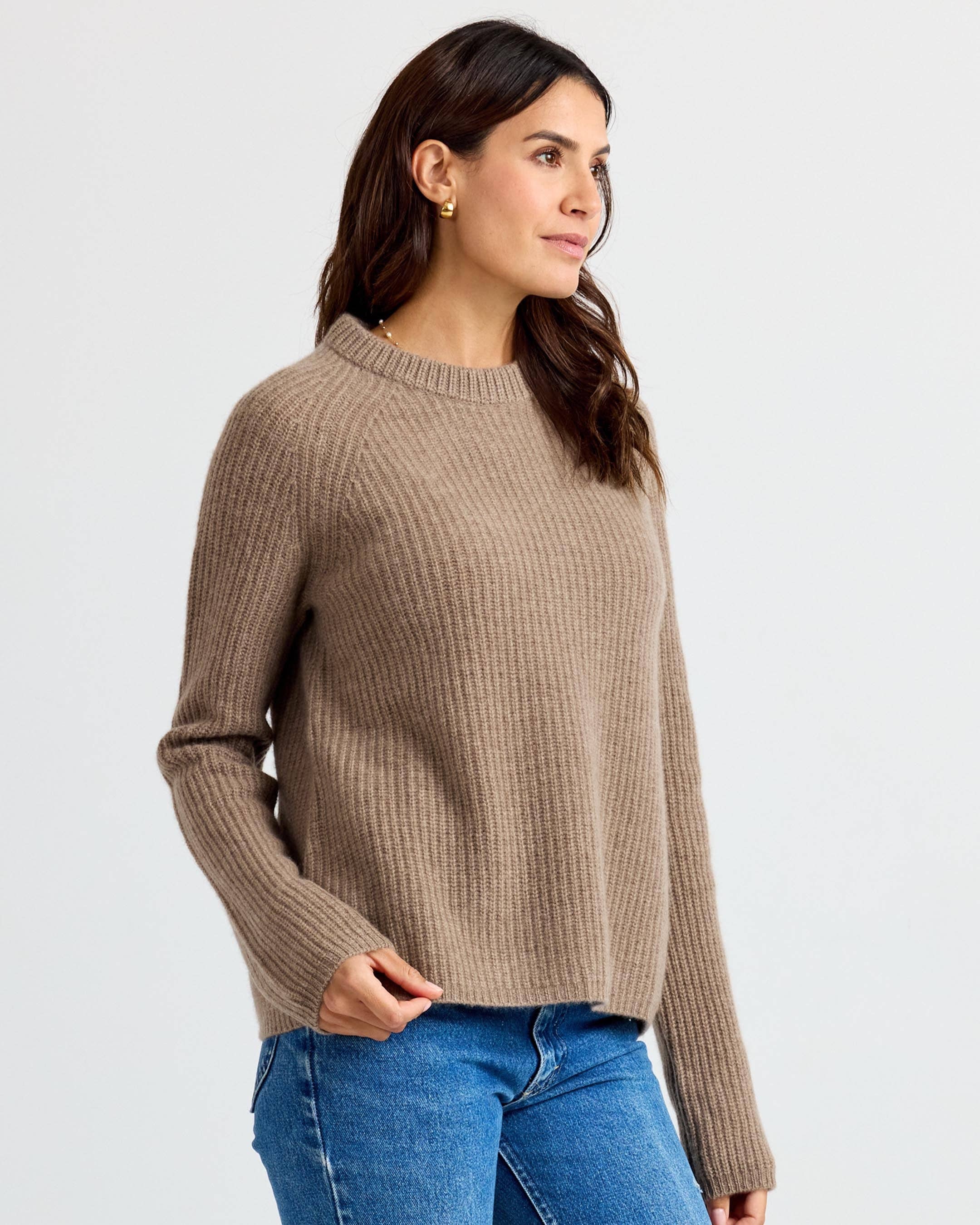 Cashmere Fisherman Crew - Driftwood