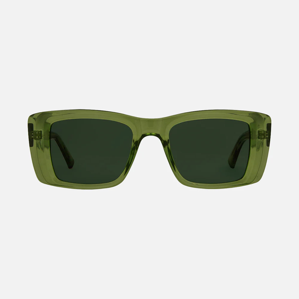 Hey Ho - Gloss Crystal Olive Frame with Green Lens