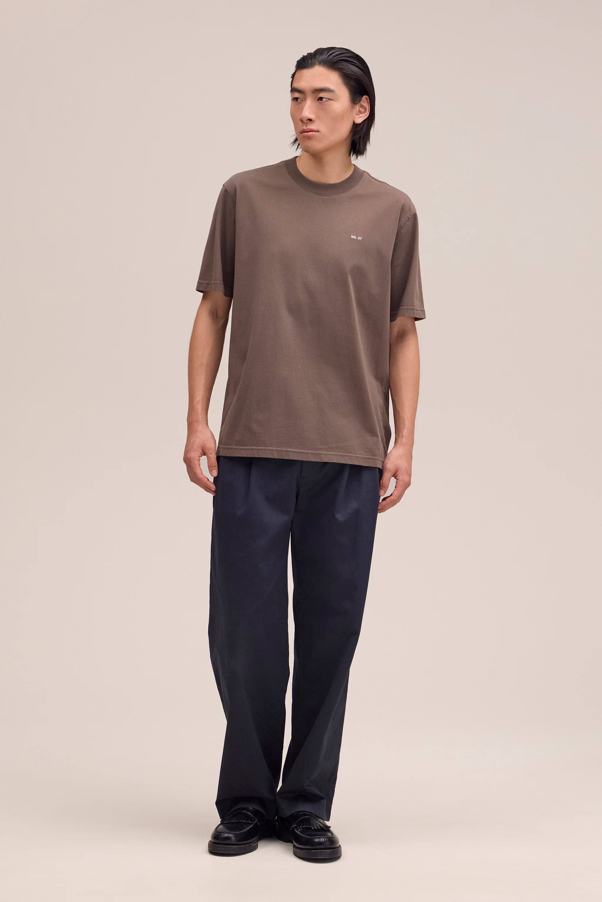 Adam - Casual Logo Pima Tee - Mable Husk