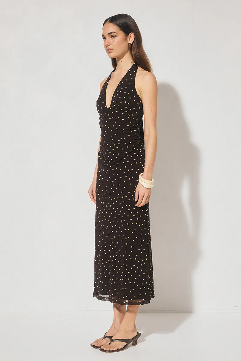 Halston Dress - Chocolate Polka Dot