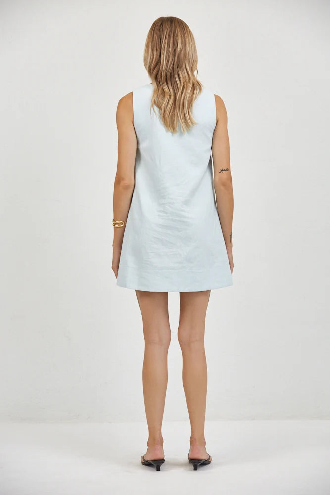 Celine Mini Dress - Sky Blue