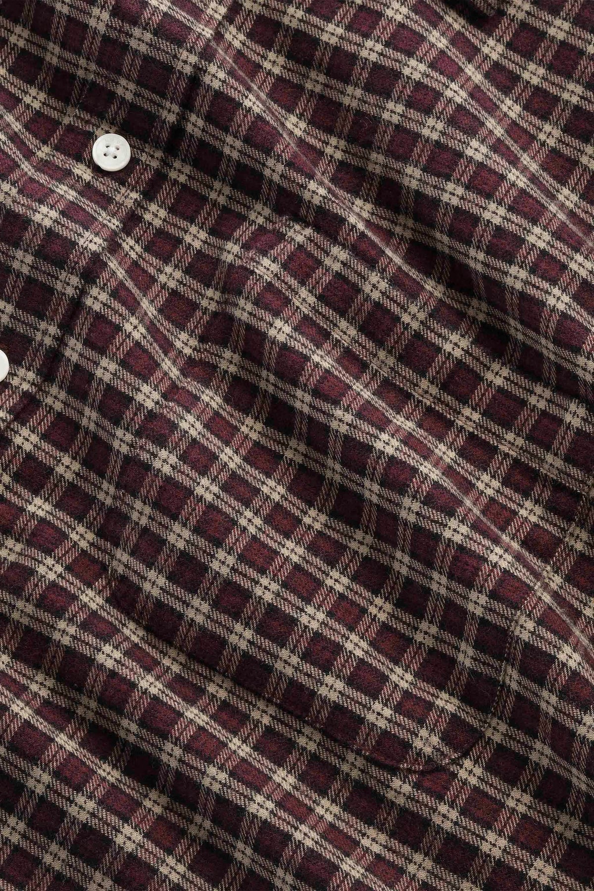 Deon Casual Flannel Shirt - Bordeaux Check