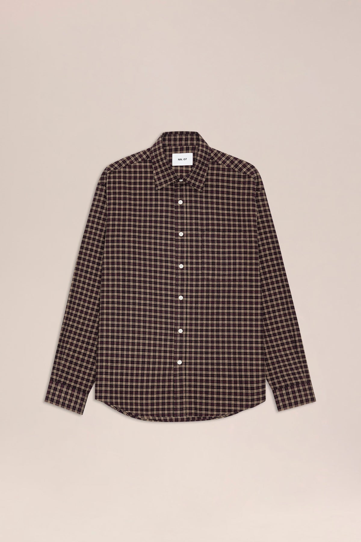Deon Casual Flannel Shirt - Bordeaux Check