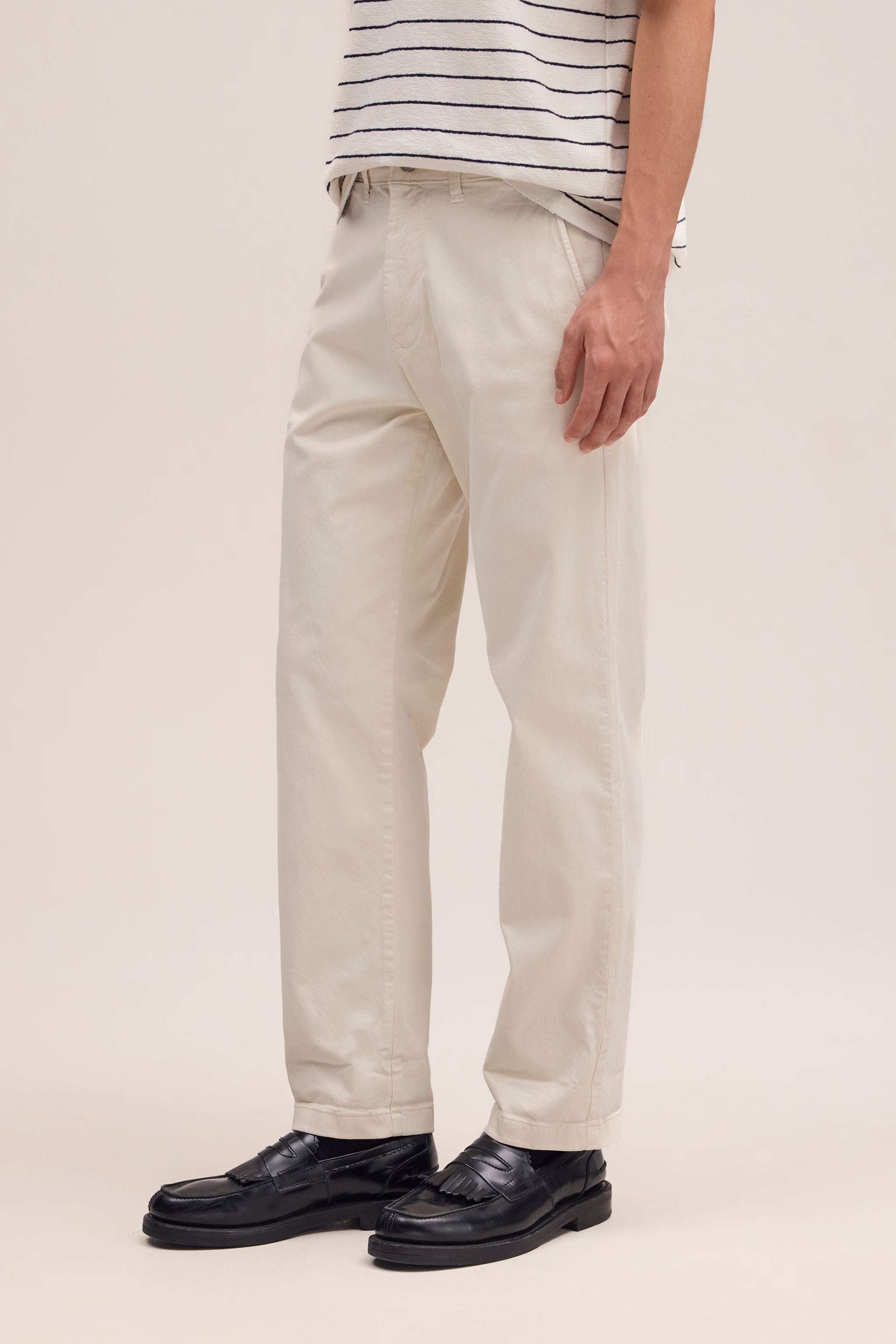 Aden Straight Leg Regular Fit Chino - Ivory