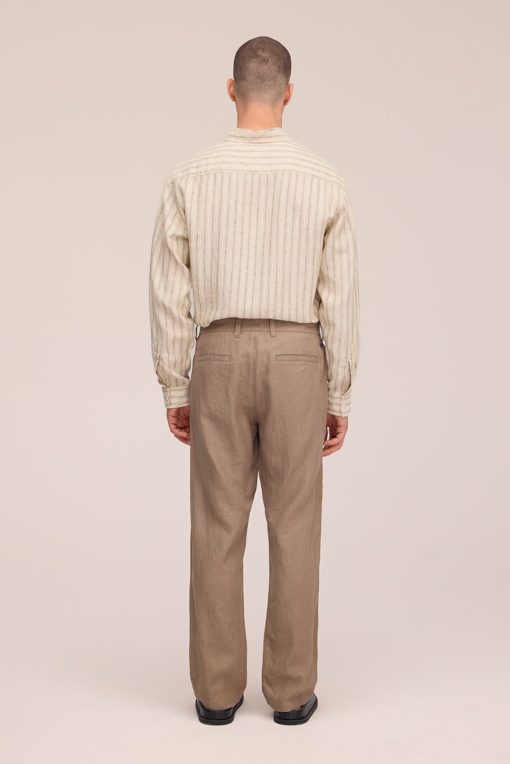 Aden - Straight Leg Linen Regular Fit Pant - Clay Mirage