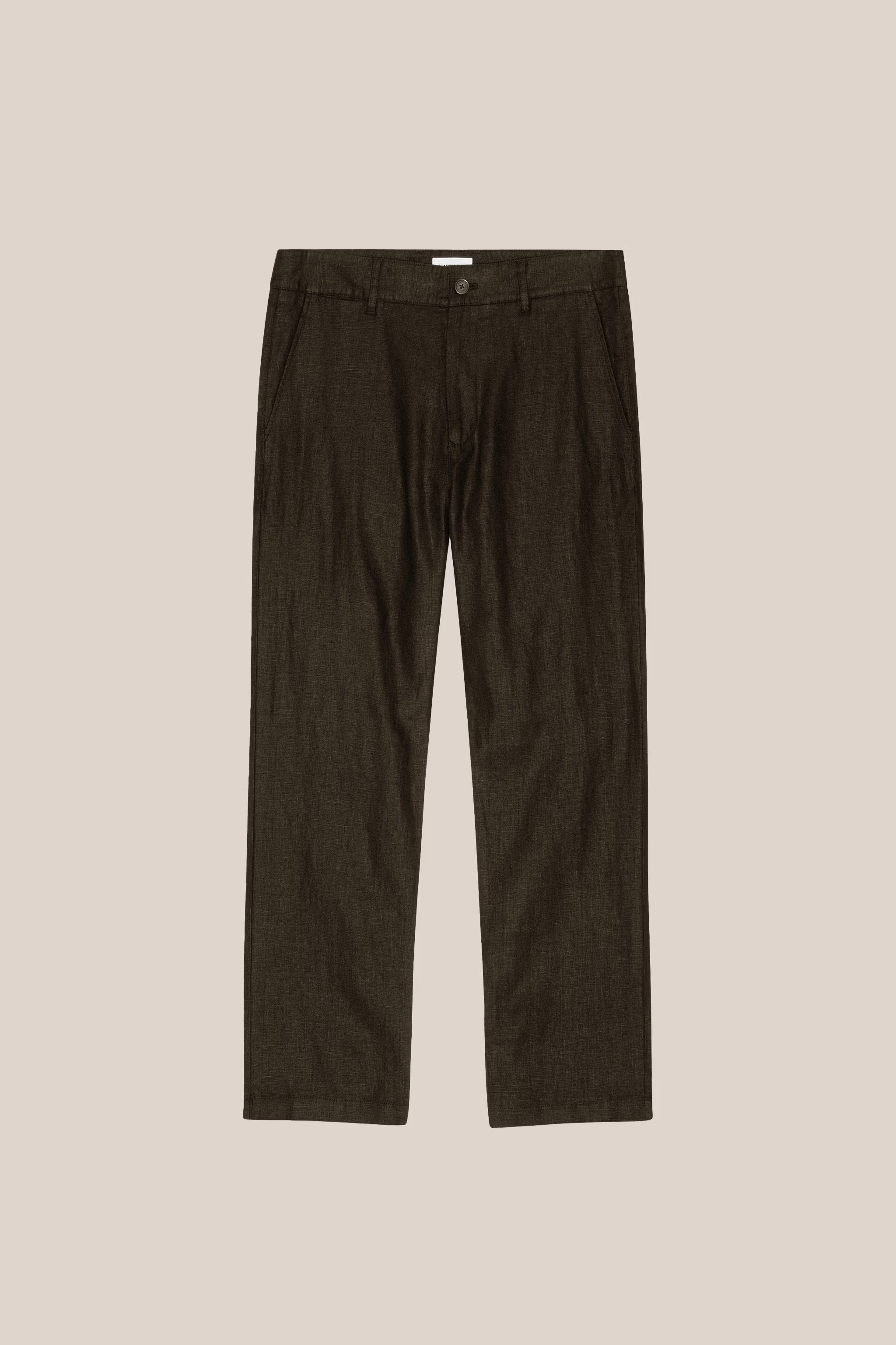 Aden - Straight Leg Linen Regular Fit Pant - Dusky Port