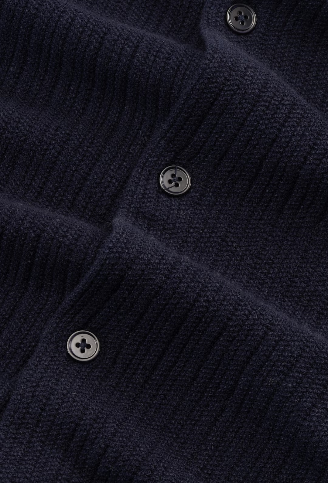 Nolan - Ribbed Organic Cotton Cardigan - Navy Blue