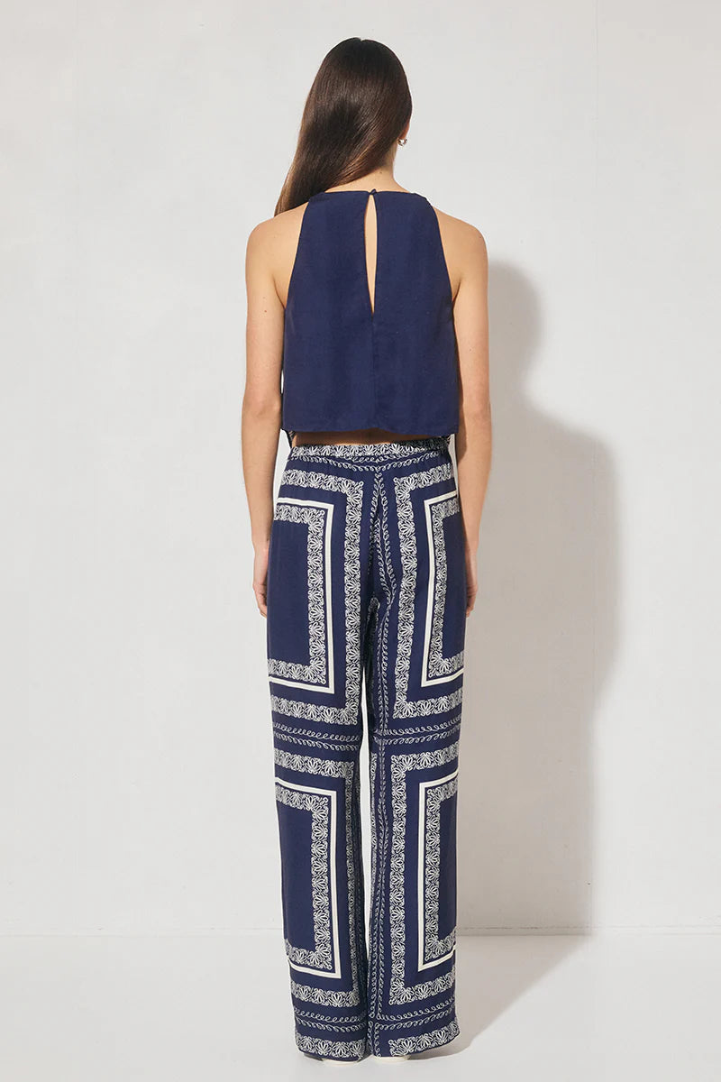 Serafina Top - Navy Base Cream