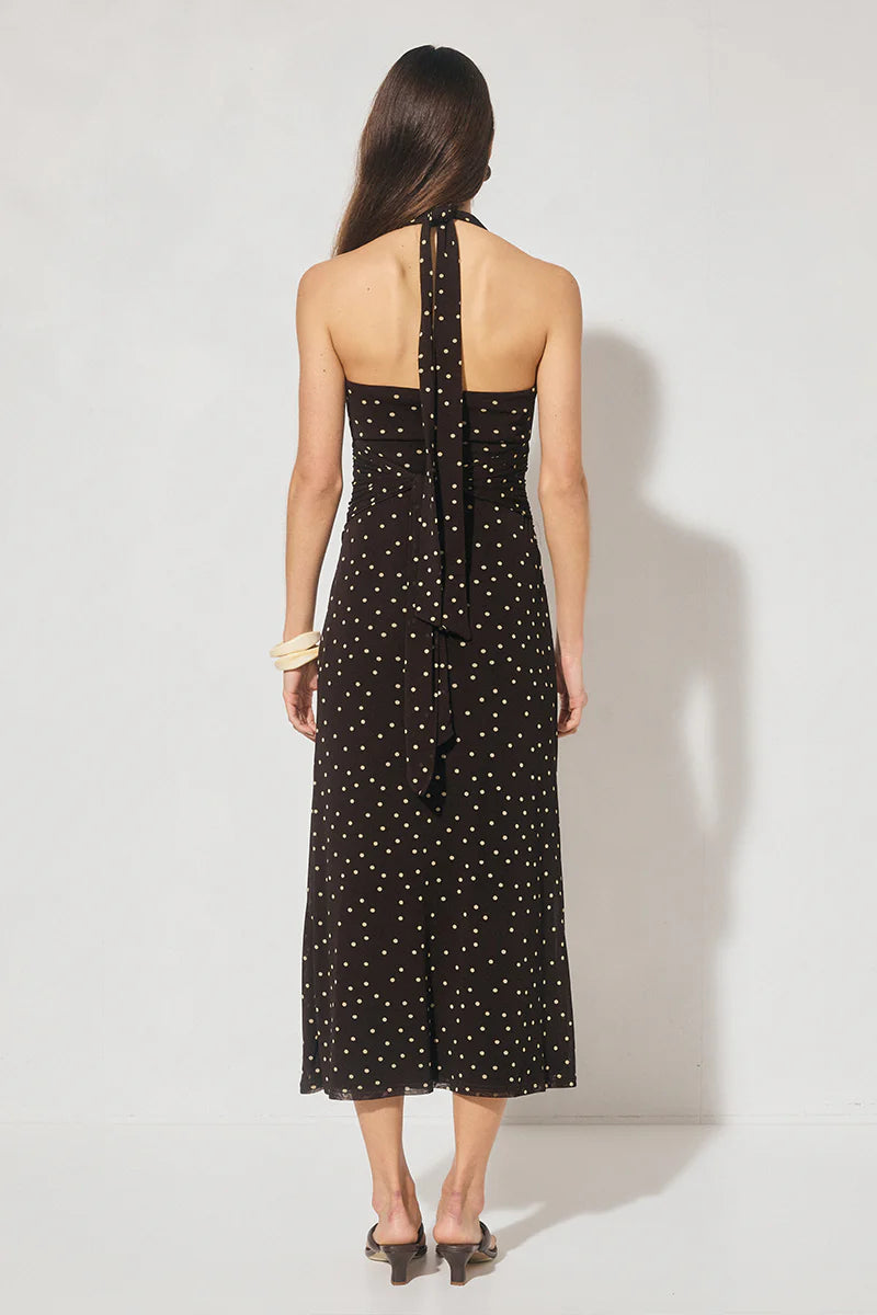 Halston Dress - Chocolate Polka Dot