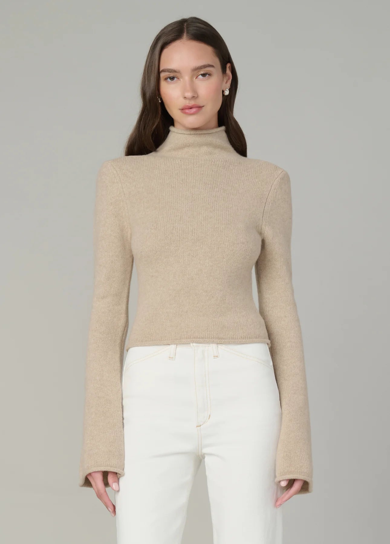 The Jane Roll Neck Sweater - Camel