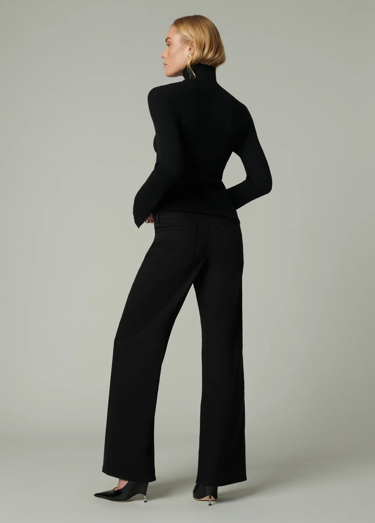 The Lou Lou - Low Rise Wide Leg - Black