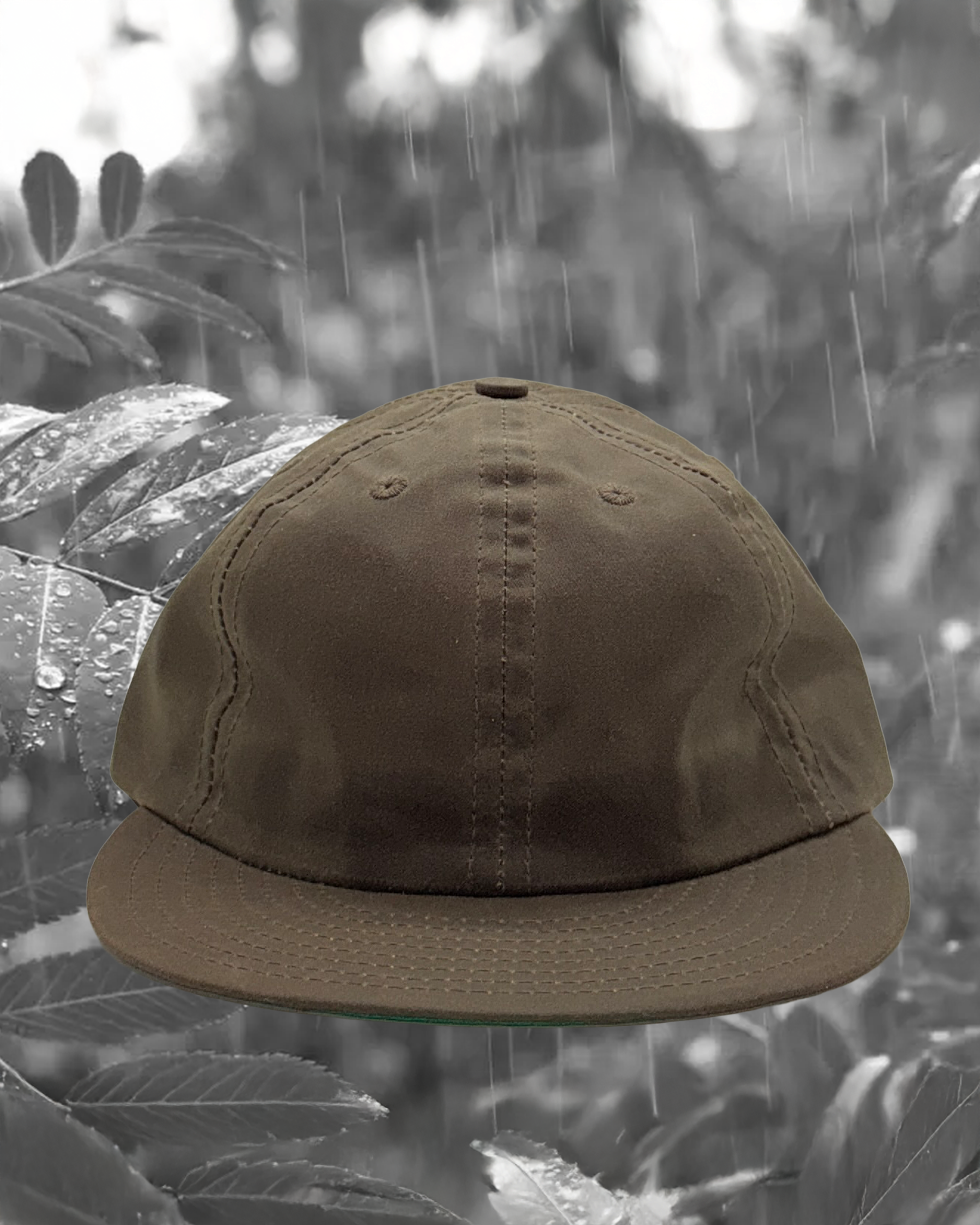 Soft Brim Ball Cap - British Millerain Waxed Cotton - Deep Olive