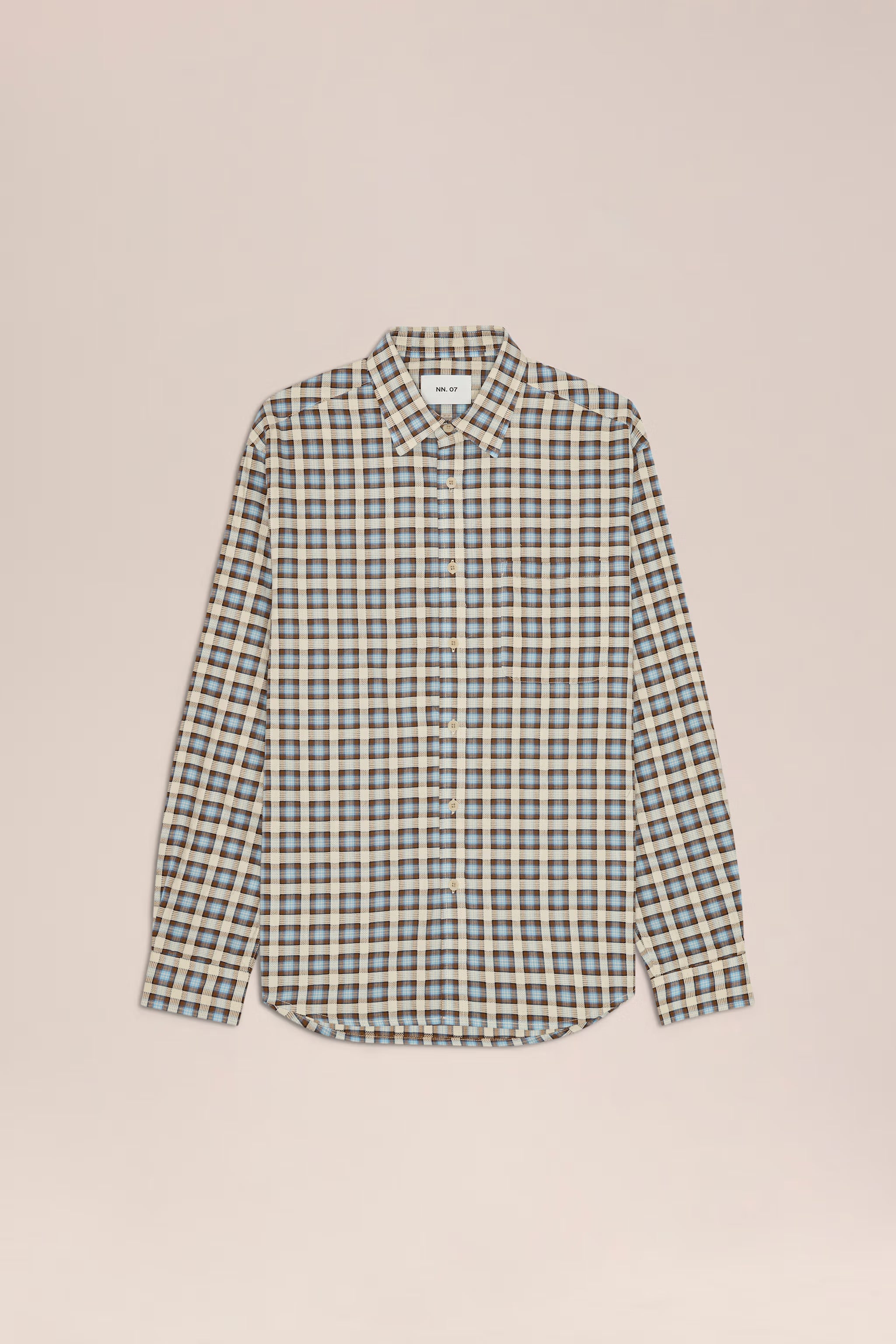 Deon - Leno Weave Shirt - Blue Check