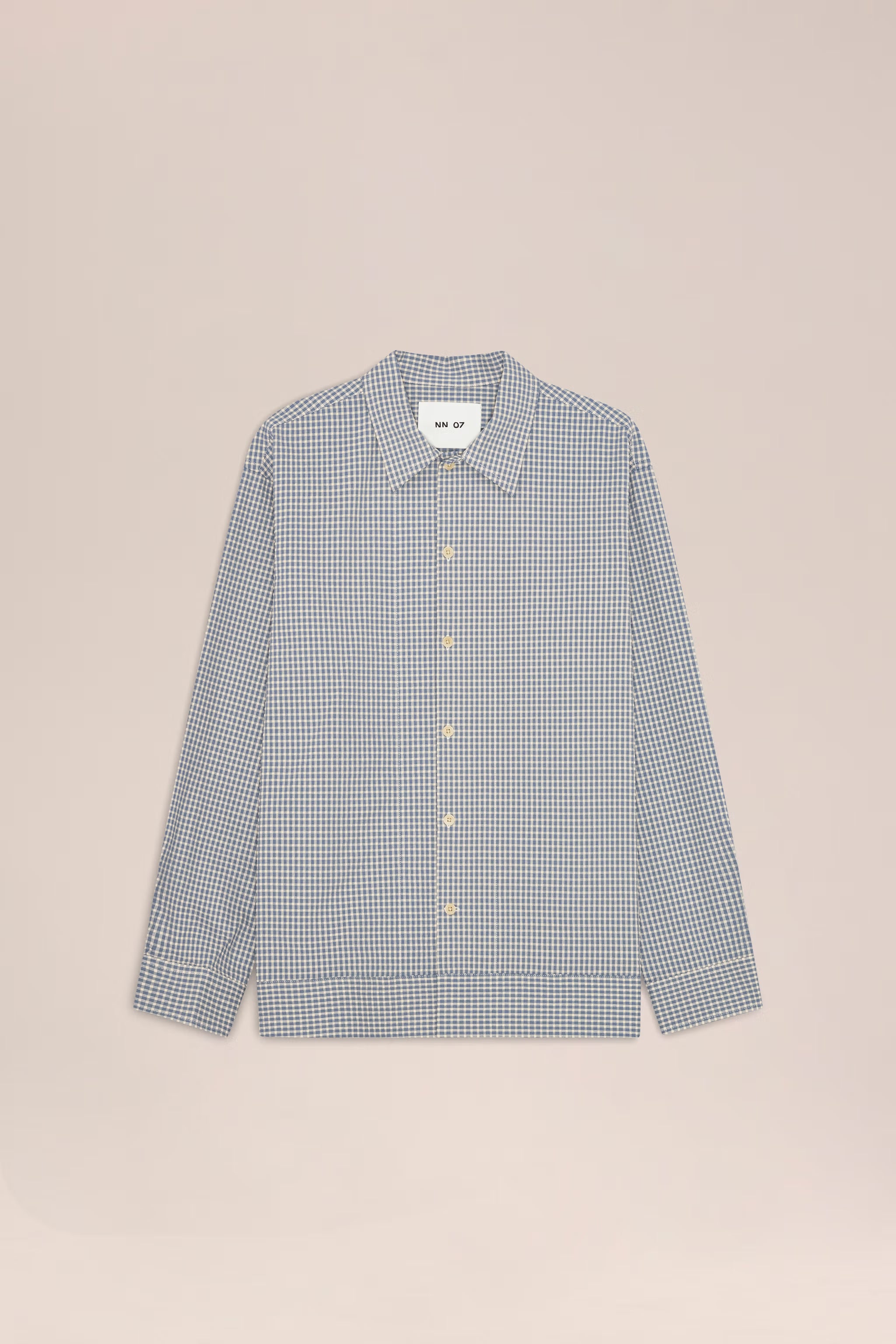 Reed - Seersucker Overshirt - Stone Blue
