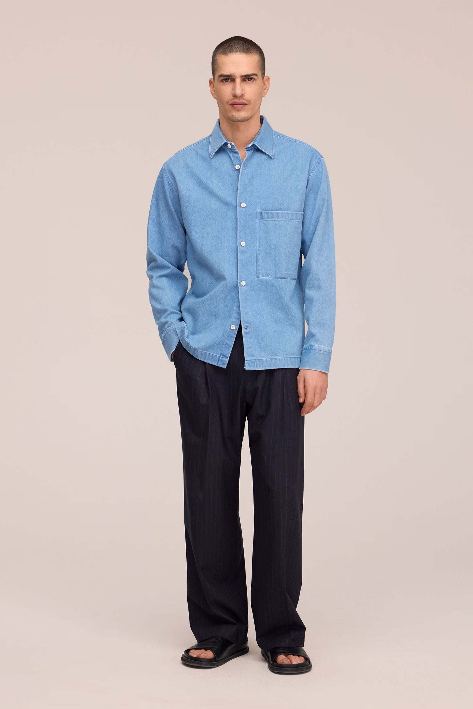 Freddy - Egyptian Cotton Shirt - Blue Denim