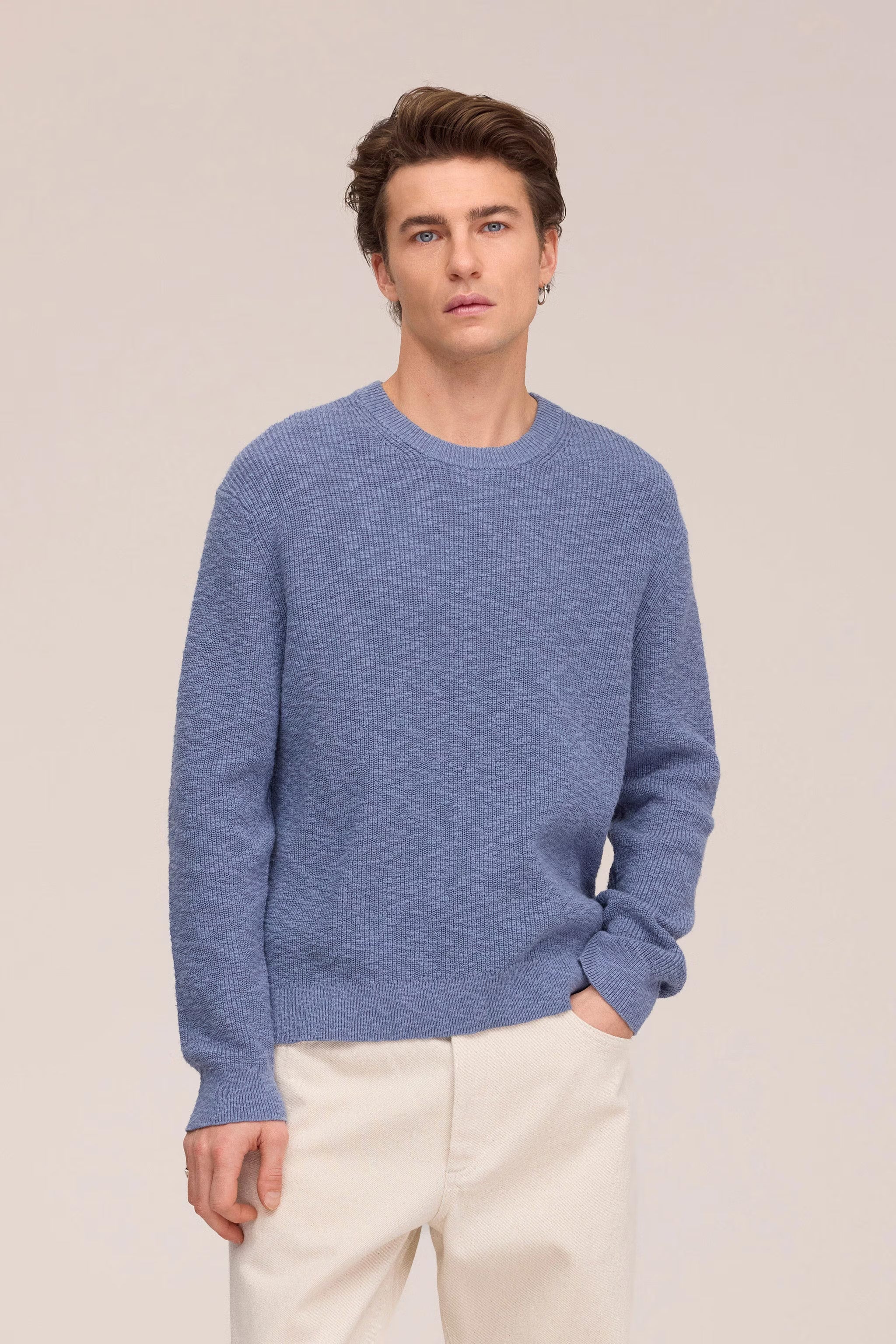Russell Crew Neck Sweater - Stone Blue