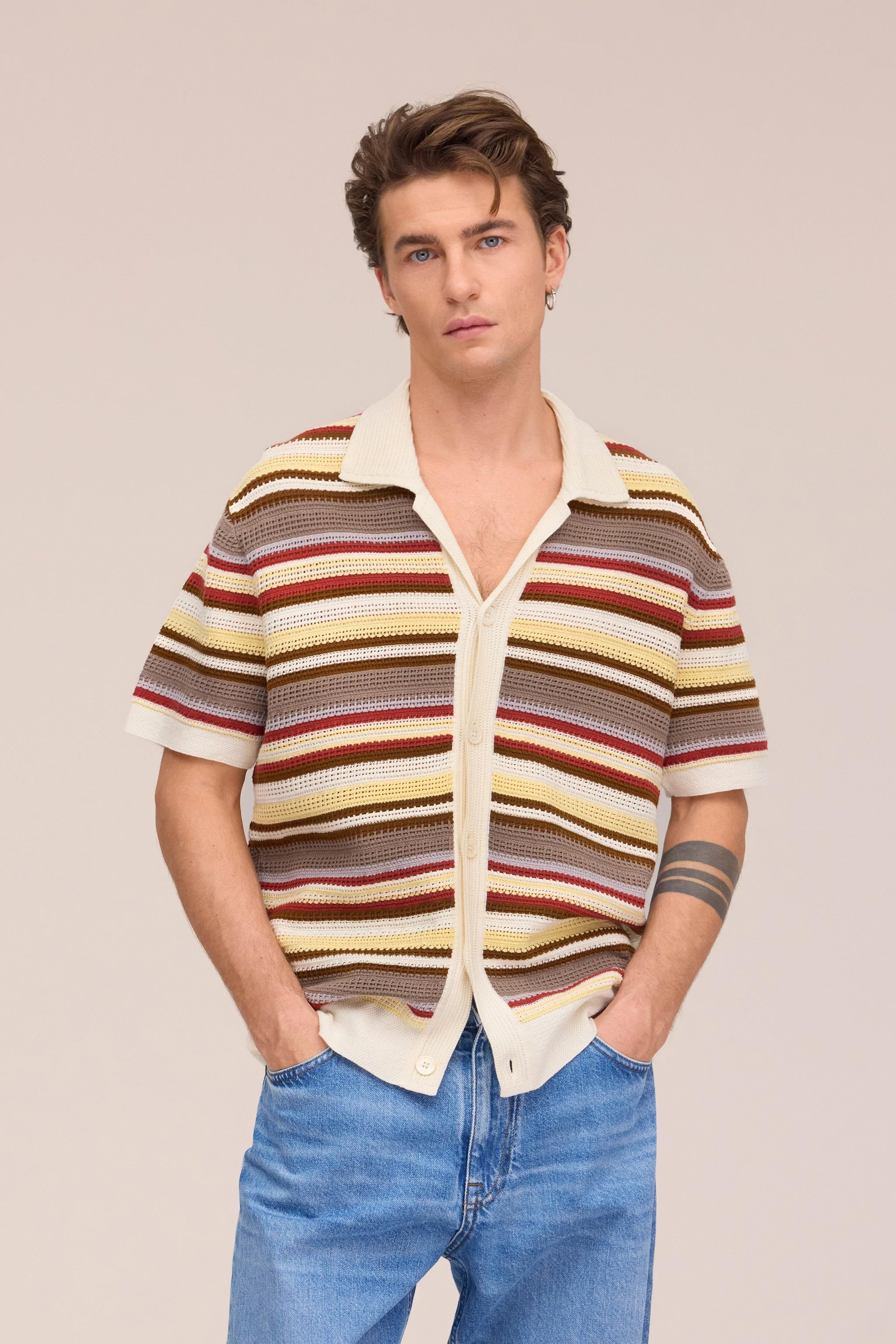 Lars Polo Cardigan - Ivory