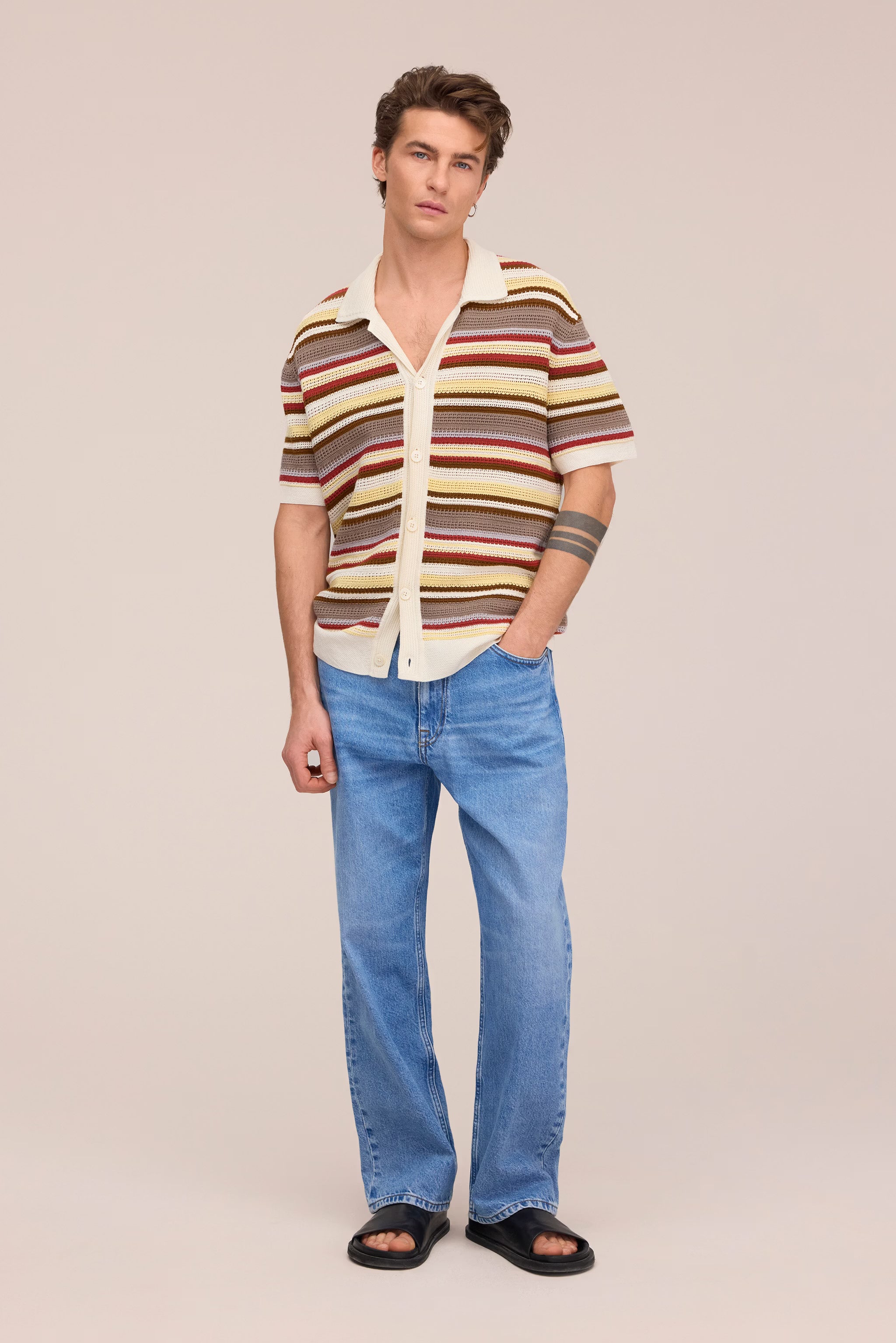 Lars Polo Cardigan - Ivory