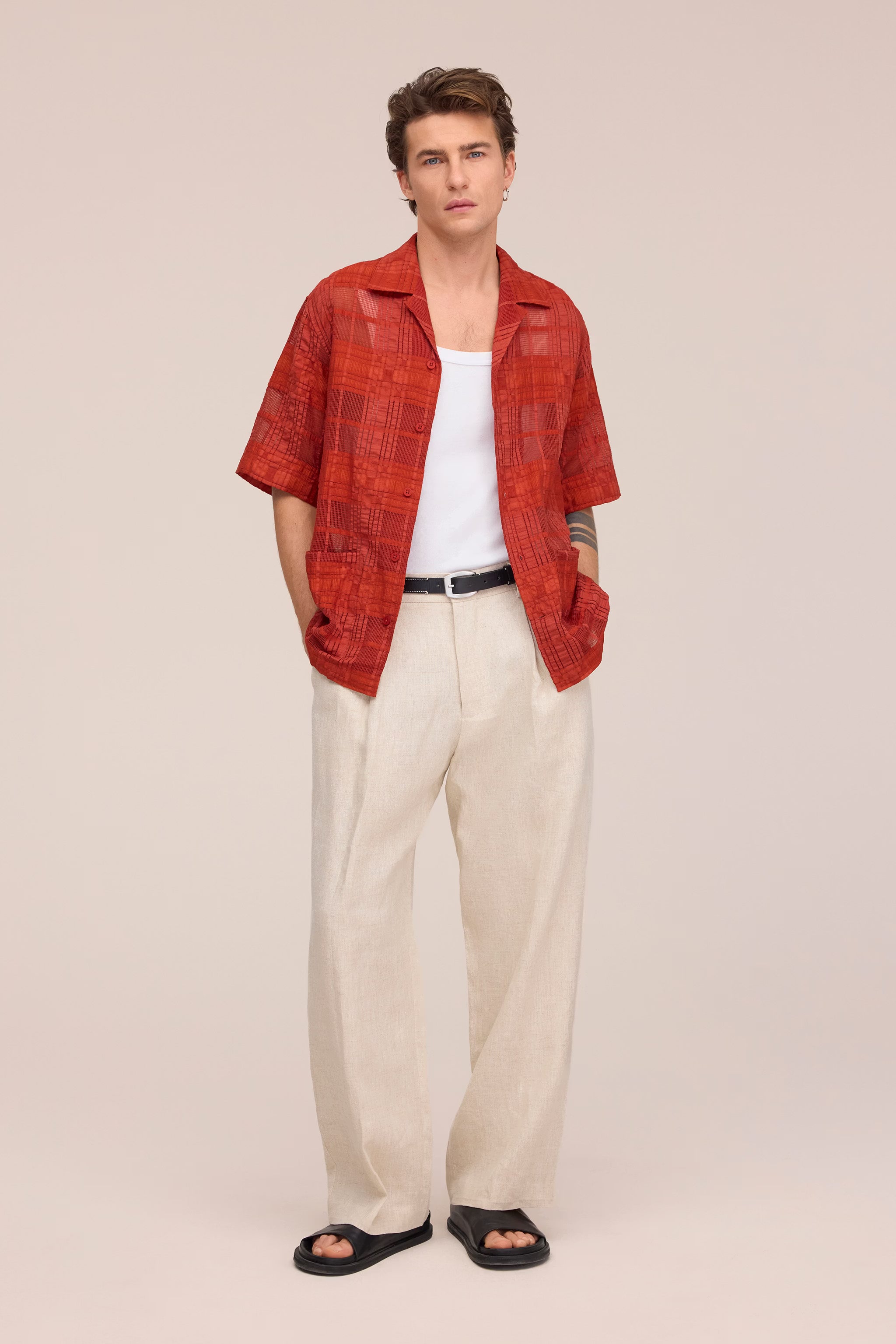 Ben - Short Sleeve Shirt - Sienna Heat