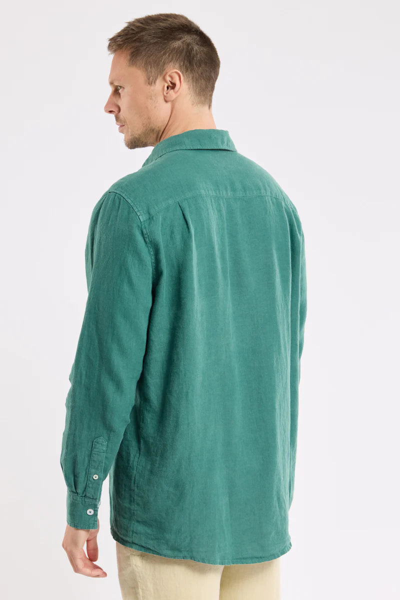 Comfort Fit Shirt - Linen - Ivy