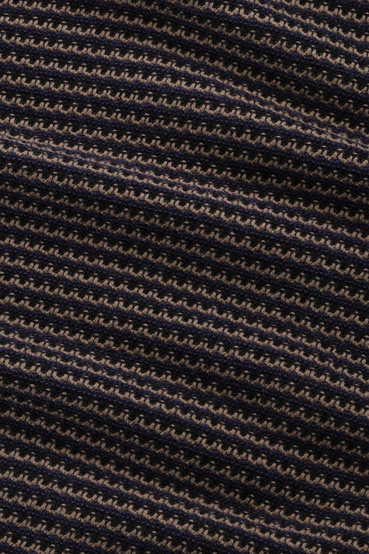 Russell Textured Stitch Sweater - Navy Multi