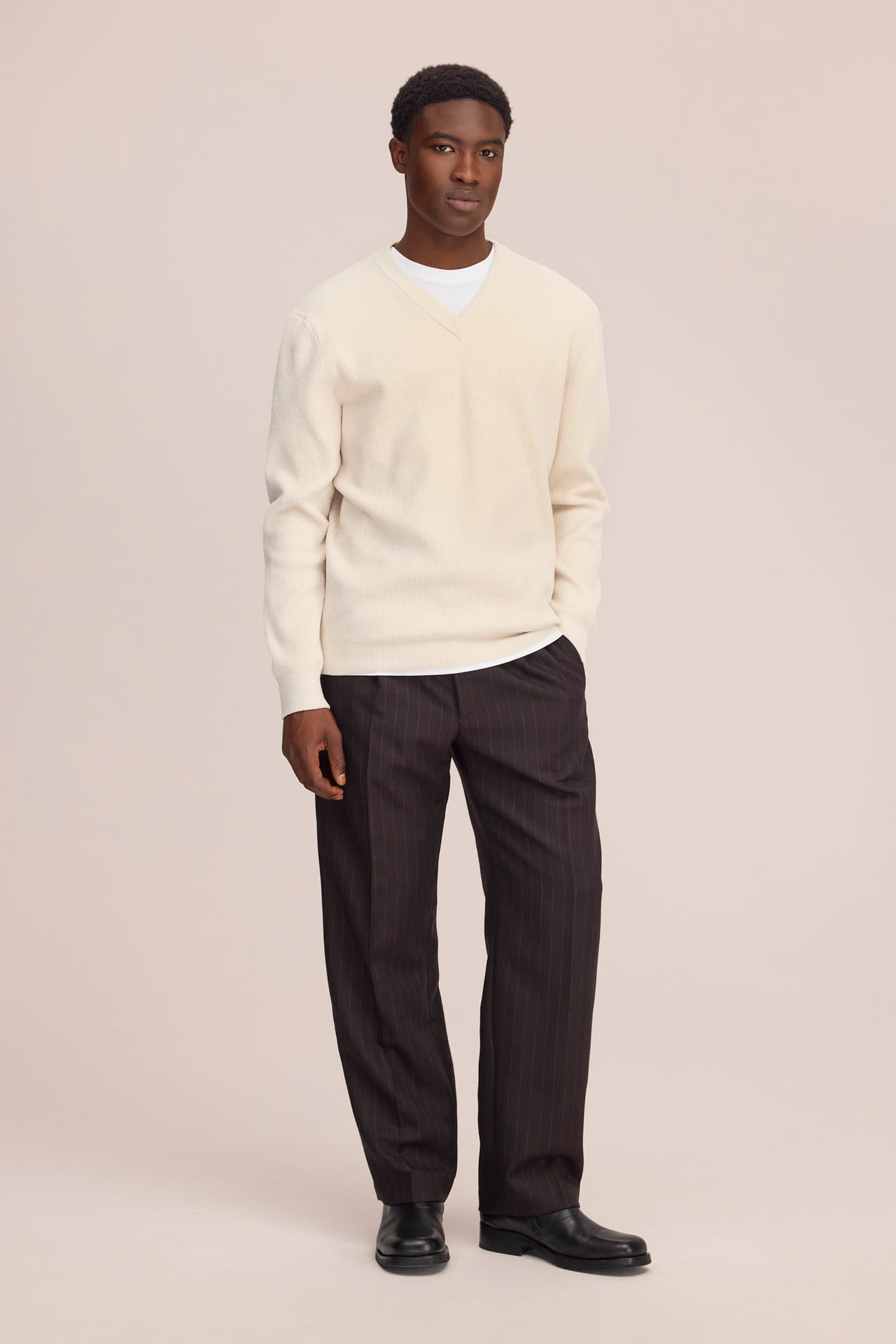 Danny V-Neck - Ivory