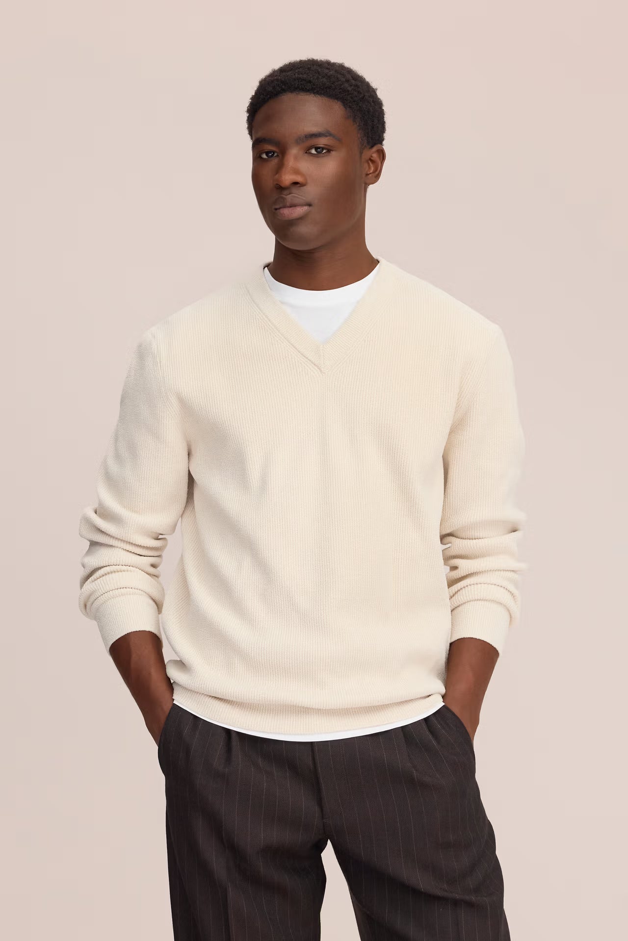 Danny V-Neck - Ivory
