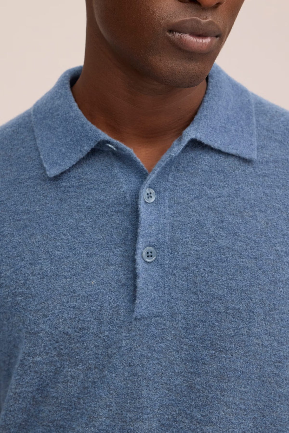 Gavin - Relaxed Fit Wool Blend Polo - Harbor Night