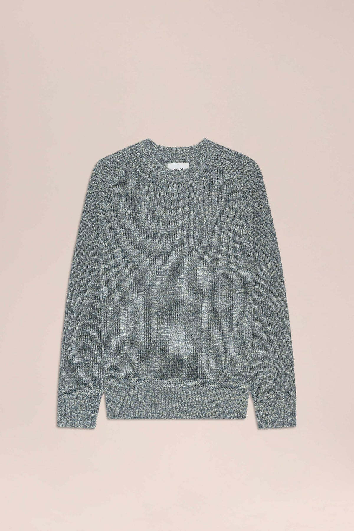 Evan - Organic Cotton Crew Neck Sweater - Concrete Sky