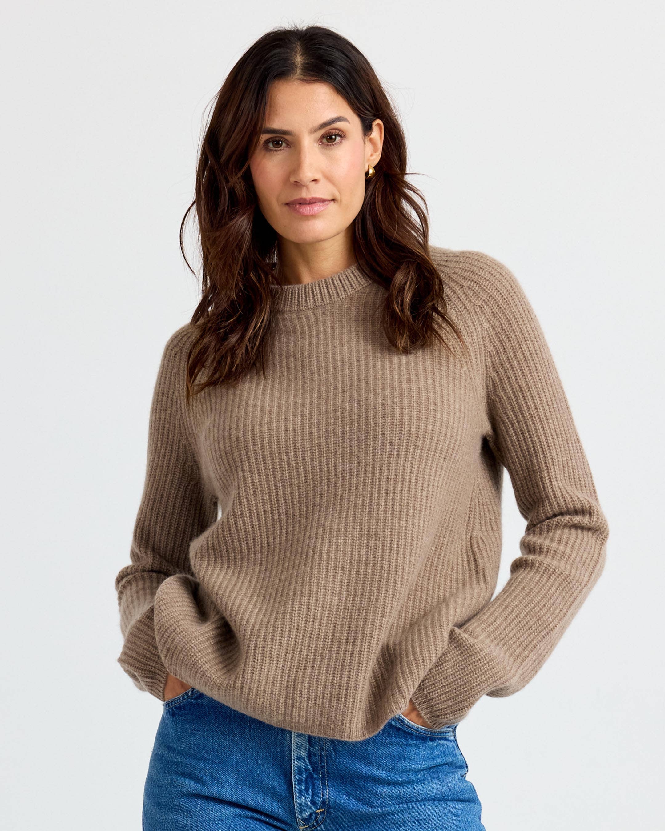 Cashmere Fisherman Crew - Driftwood