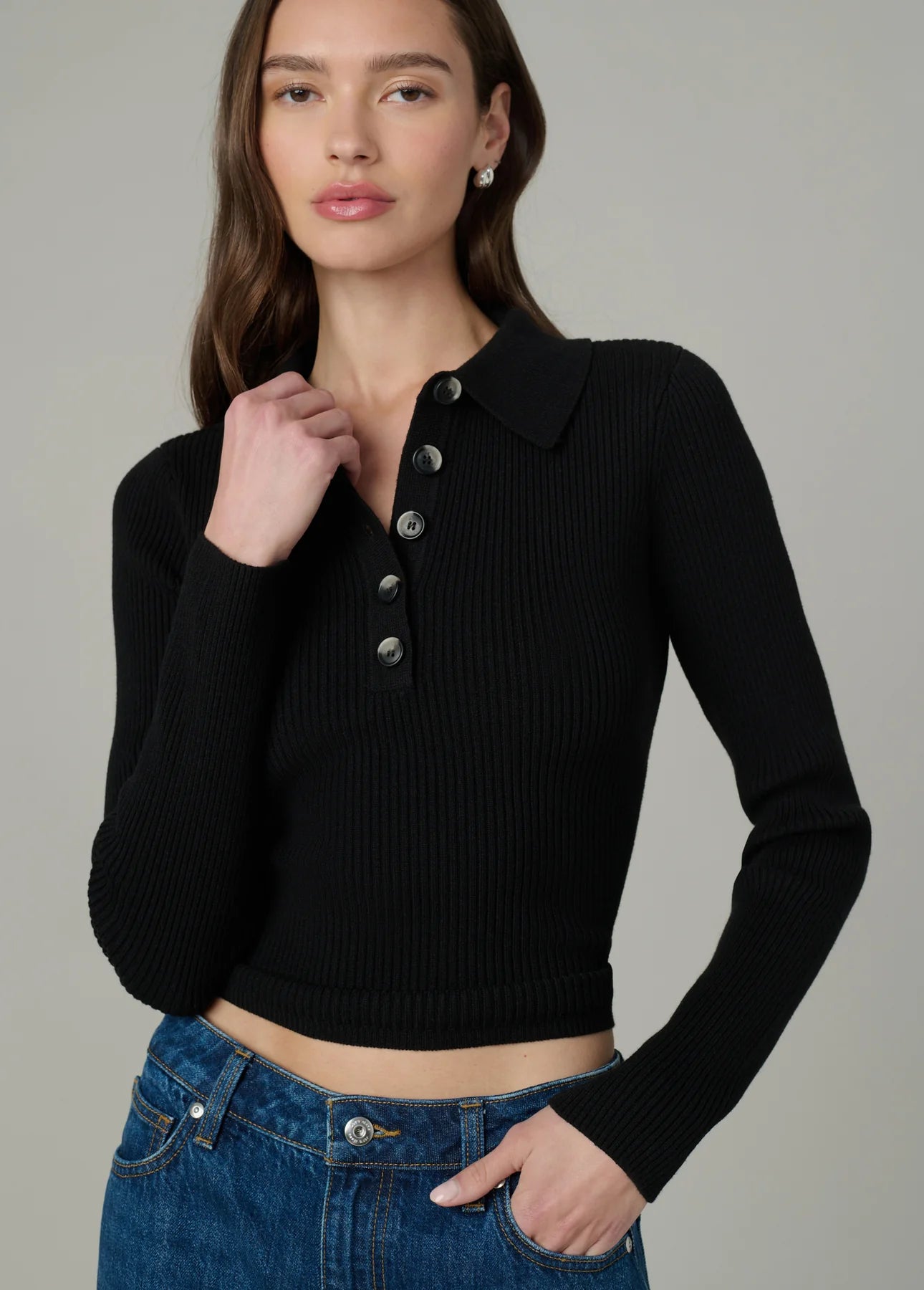 The Lisa Polo Sweater - Black