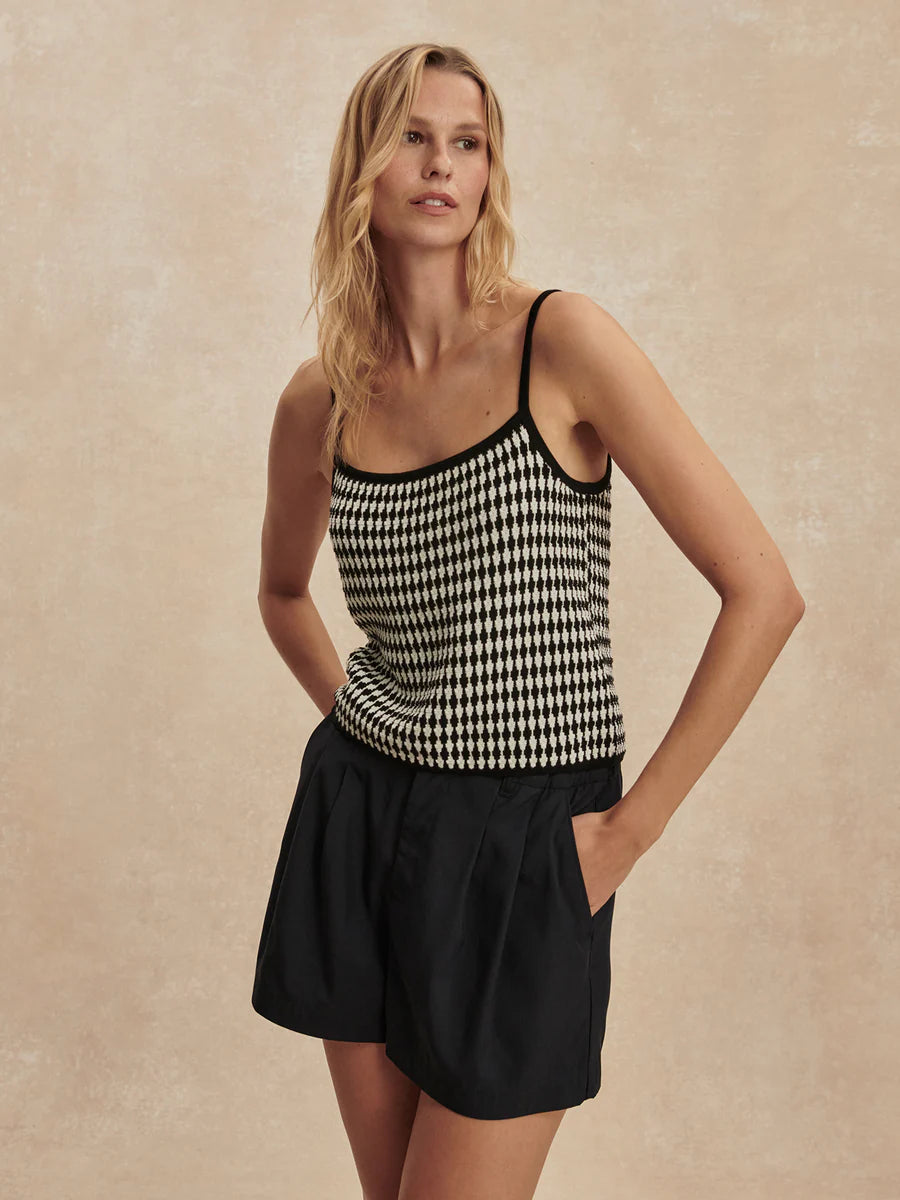 Jared Knit Top - Black/Egret