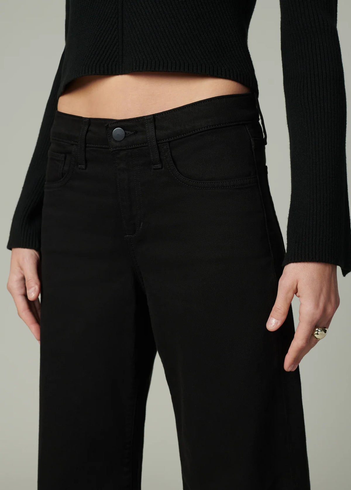 The Lou Lou - Low Rise Wide Leg - Black