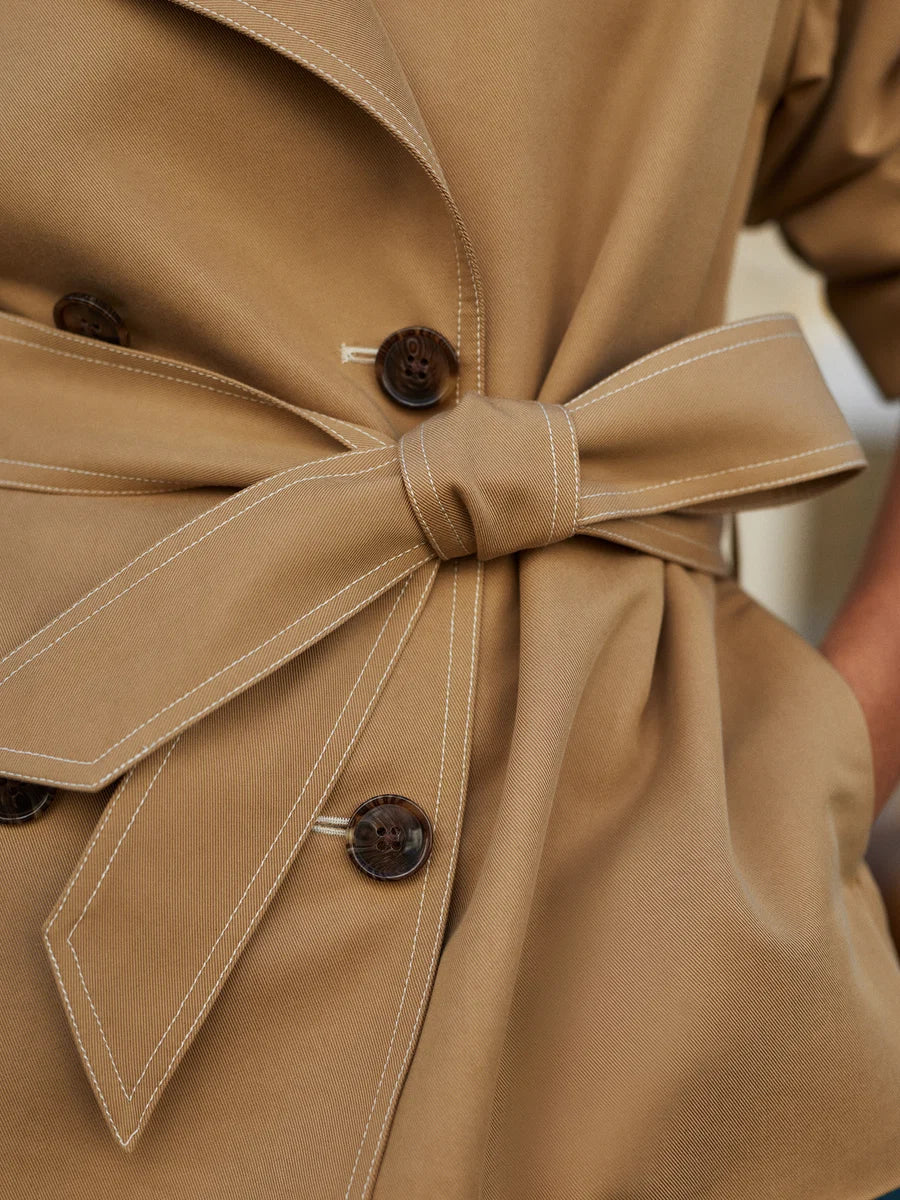 Maddox Short Trench - Light Tan