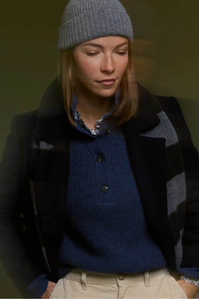 Trucker Neck Sweater - Alpaca and Wool - Obscur