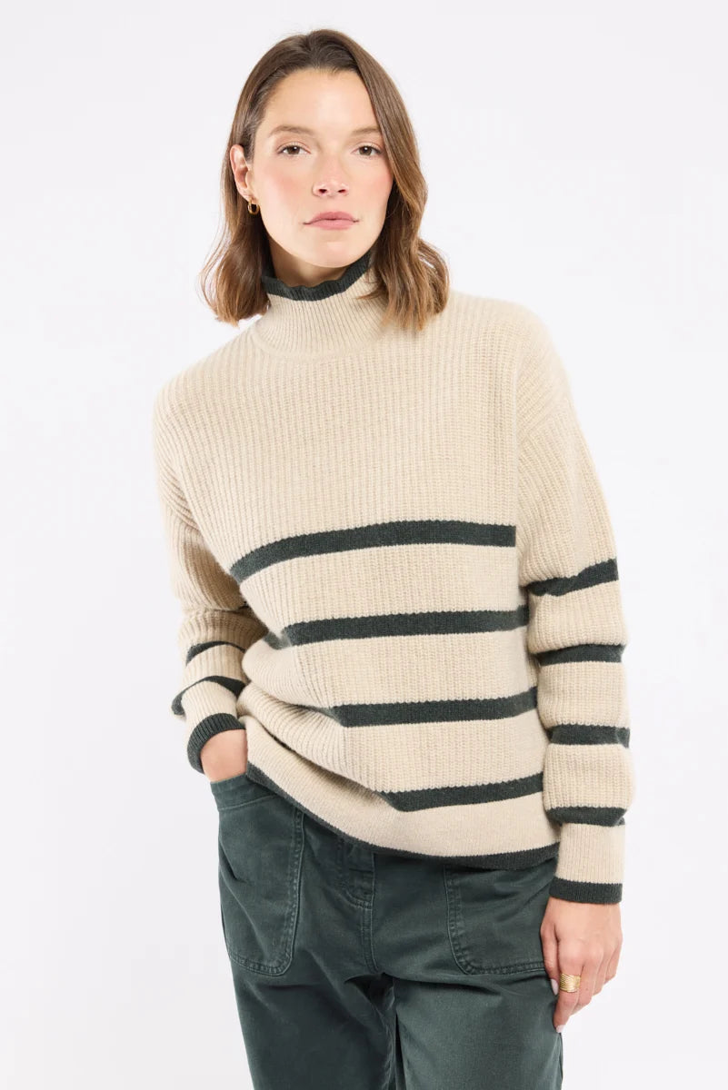High Neck Sweater - Wool - Irish Cream/Otranto