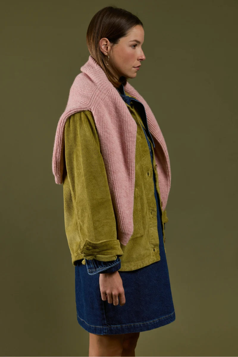 Velvet Fisherman's Jacket - Cotton - Green Moss