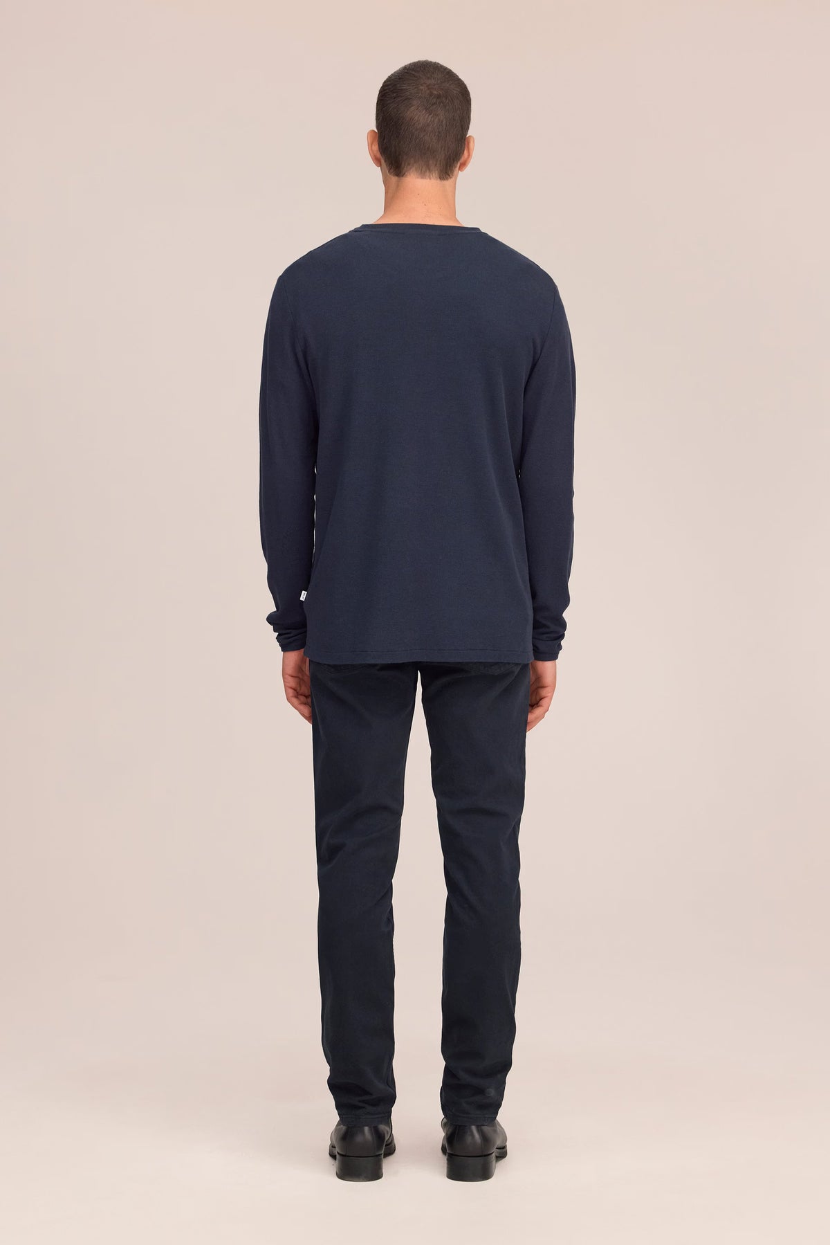 Clive - Waffle Knit Tee - Navy Blue