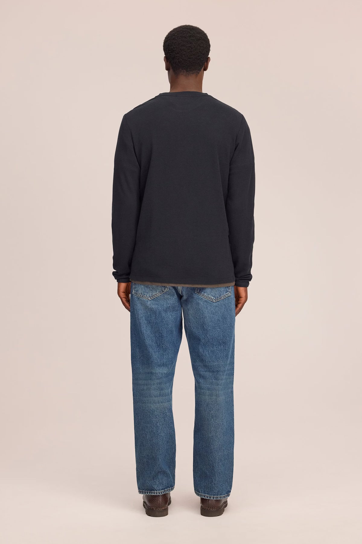 Clive - Waffle Knit Tee - Black