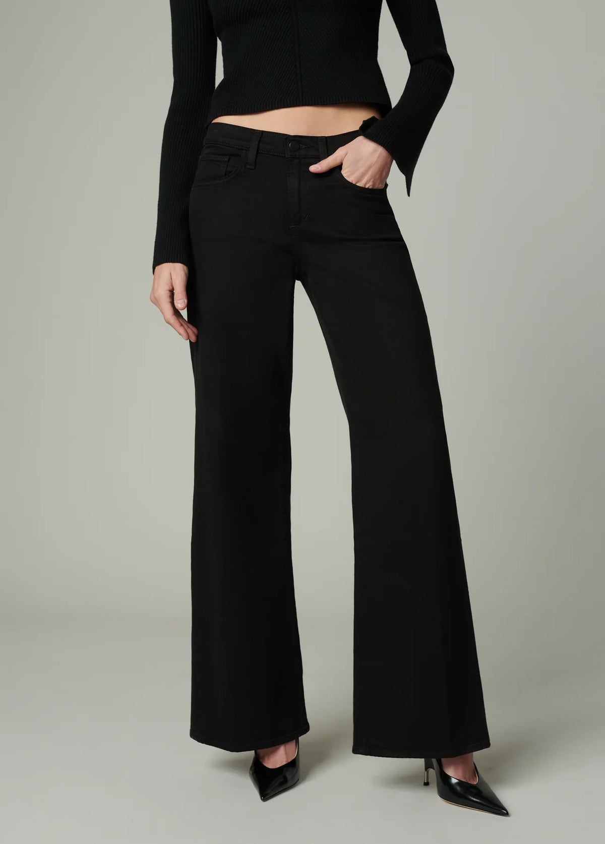 The Lou Lou - Low Rise Wide Leg - Black