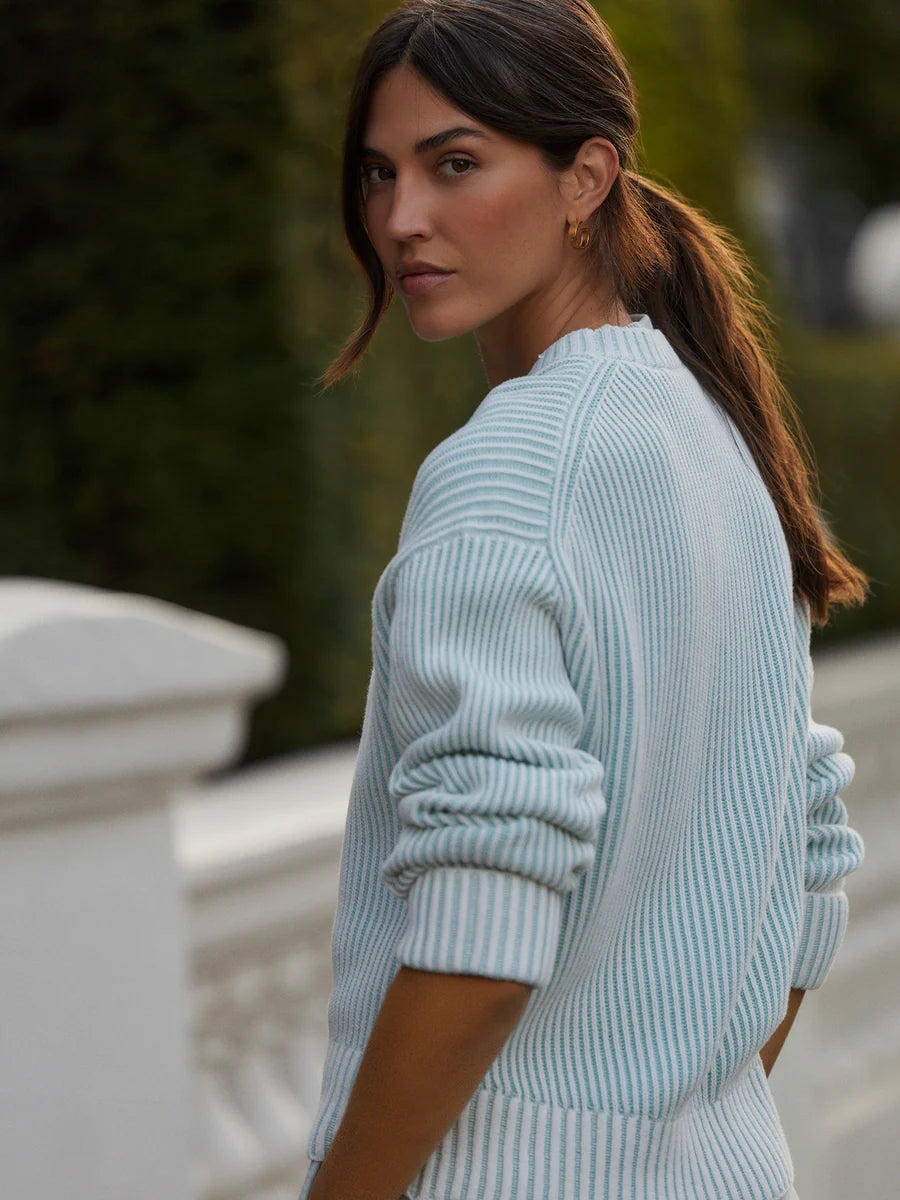 Seymour Knit Sweater - Blue Haze/Snow White