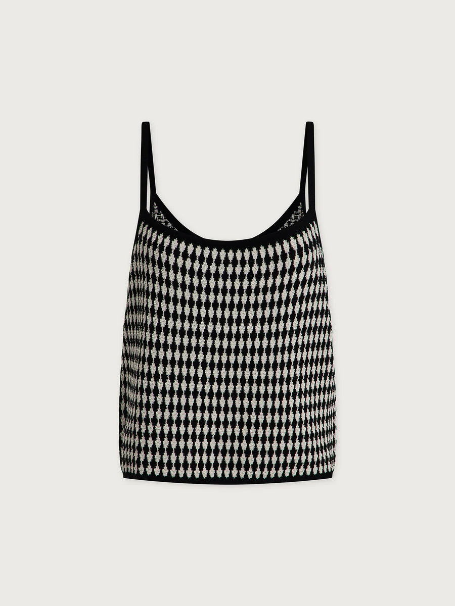 Jared Knit Top - Black/Egret