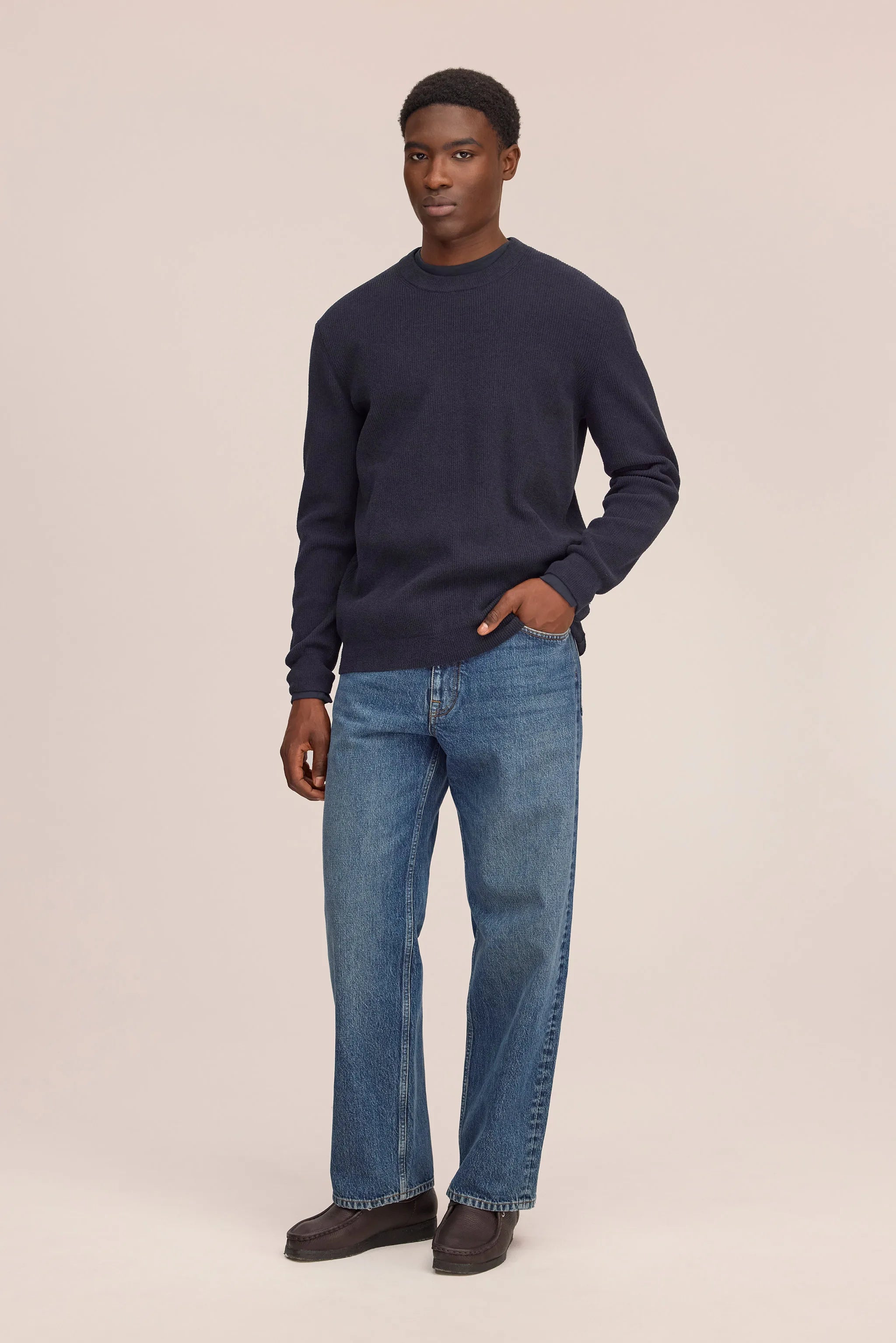 Danny - Lightweight Sweater - Navy Blue
