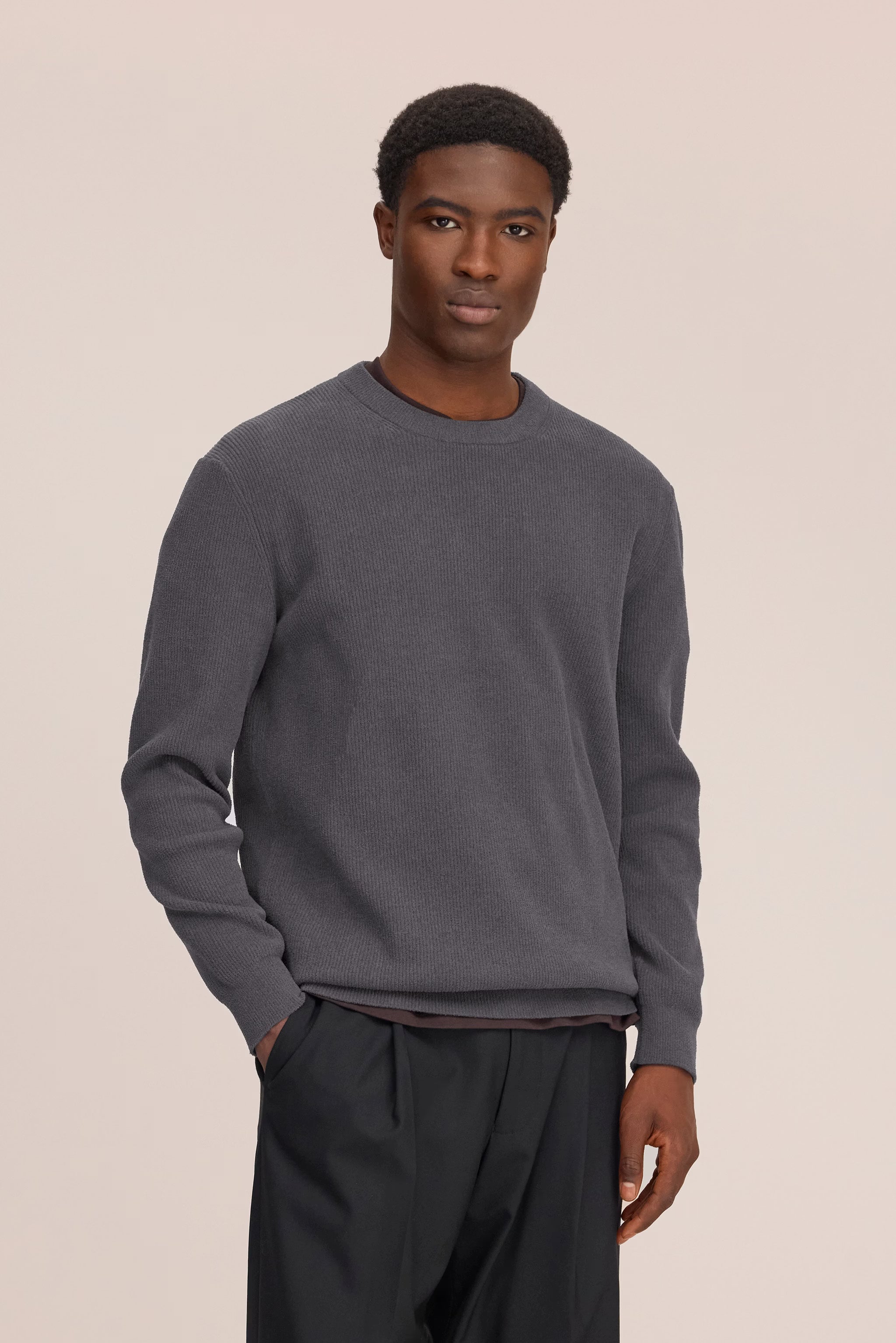 Danny - Lightweight Sweater - Charcoal Mist